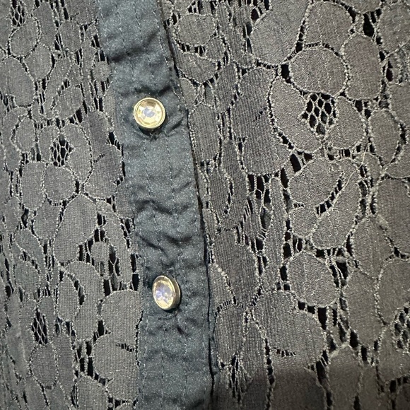 Signature Studio Navy Lace Top - Picture 2 of 5